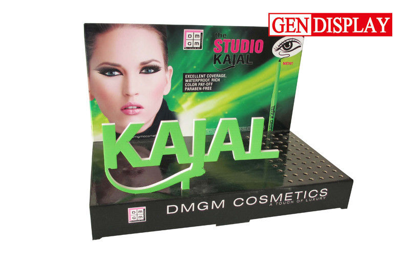 Colorful Cardboard Cosmetic Counter Display , Eyeliner Countertop Display Unit