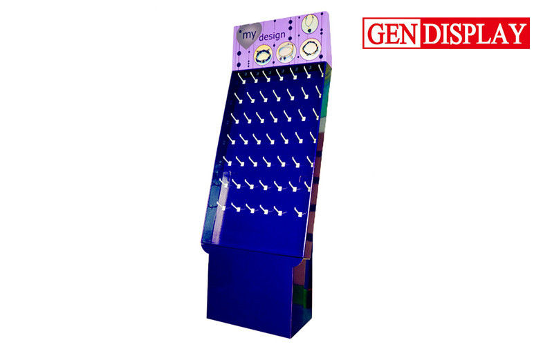 POP Cardboard Cosmetic Display Stands , Cardboard Hooks Cosmetic Display