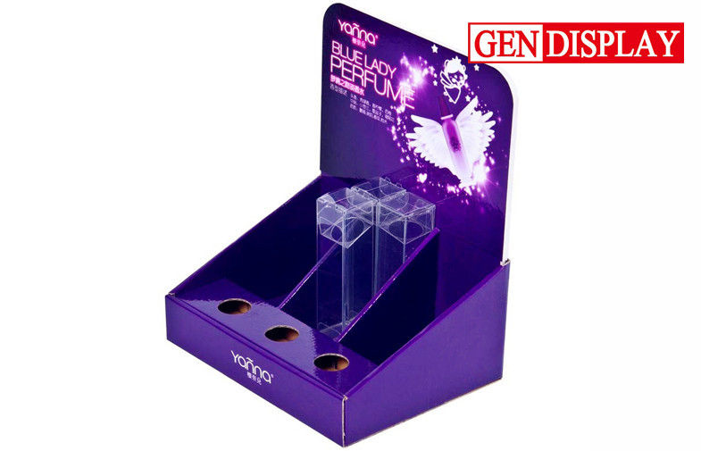 Cardboard 6 Cells Counter Top Display Stands With 4 Color Printing