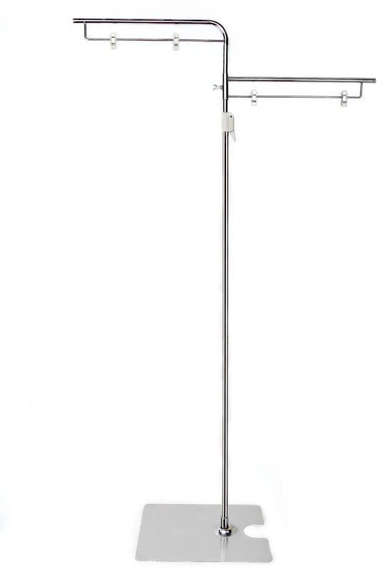 Retail Floor Poster Stands , Floor Standing Sign Holders 380mm Pole